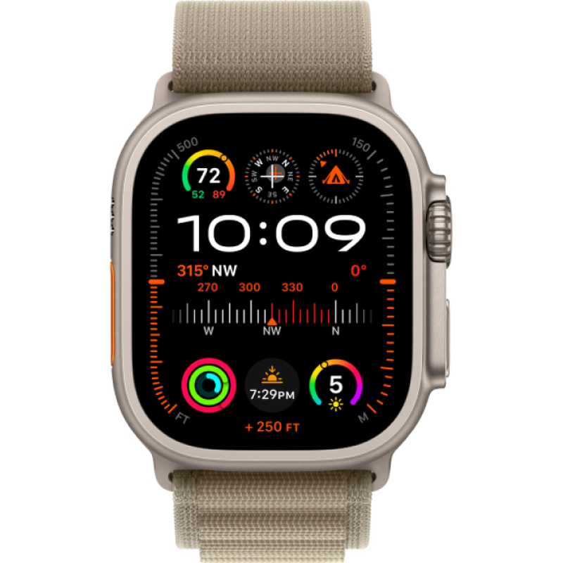 Apple Watch Ultra 2 GPS + Cellular, 49 мм, корпус из титана, ремешок Alpine оливкового цвета